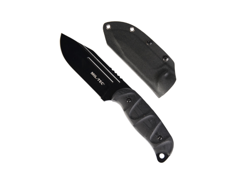 BLACK COMBAT KNIFE G10 W. KYDEX® SCABBARD